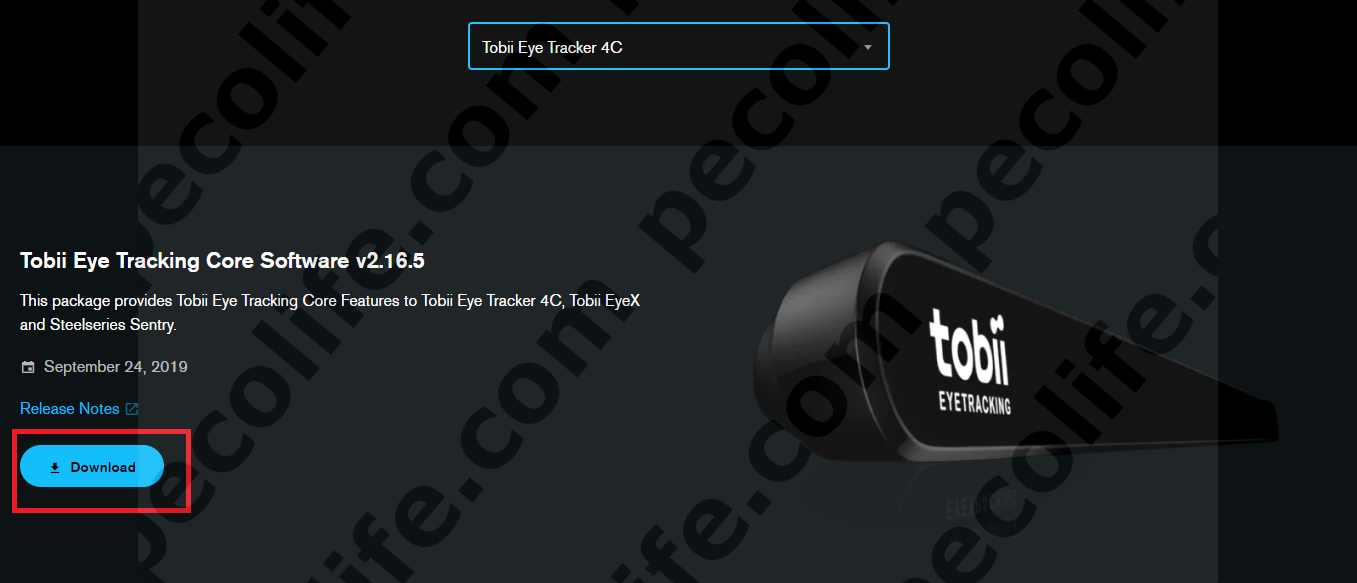 Tobii Eye Tracker 4Cセットアップ手順2